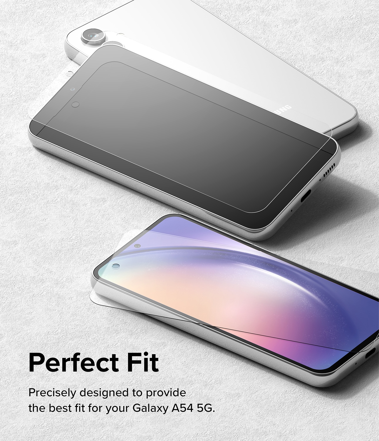 Samsung Galaxy A54 Skærmbeskytter i glas med monteringsværktøj (2-pak)