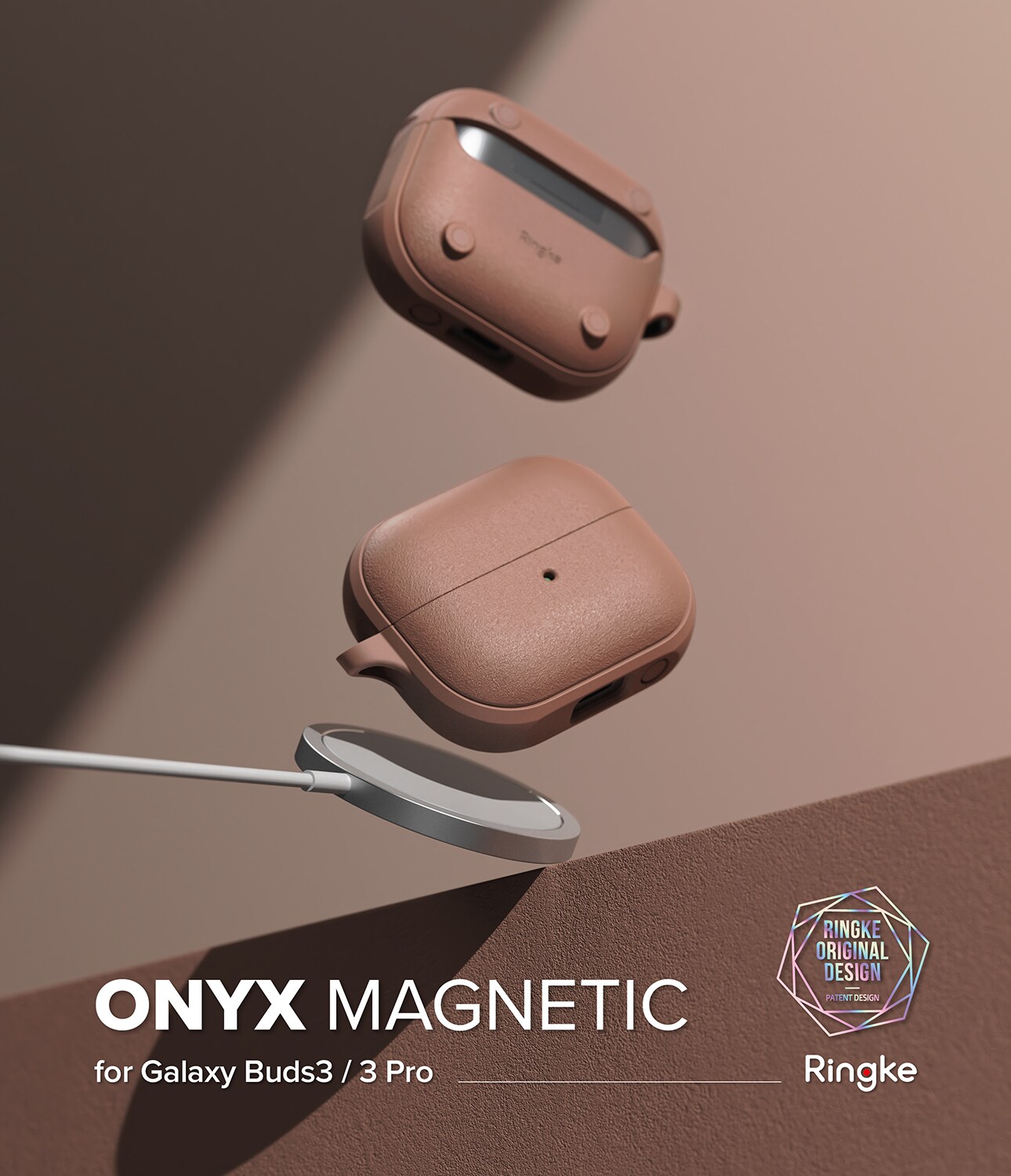 Samsung Galaxy Buds 3 Pro Onyx MagSafe cover, Constant Coral