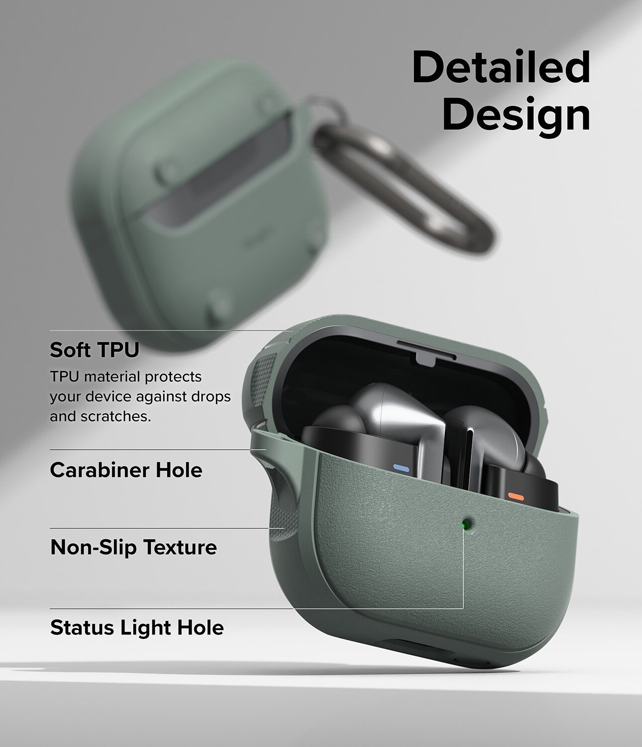 Samsung Galaxy Buds 3 Onyx MagSafe cover, Sage Green