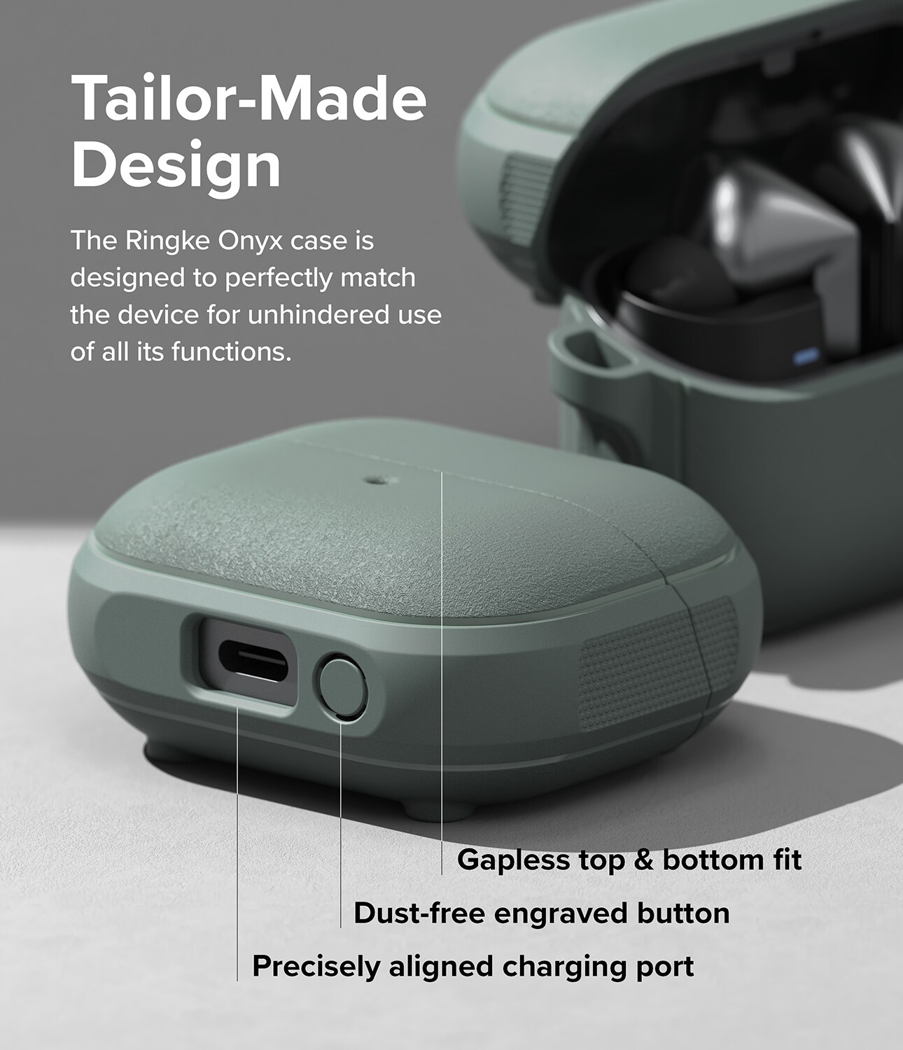 Samsung Galaxy Buds 3 Onyx MagSafe cover, Sage Green