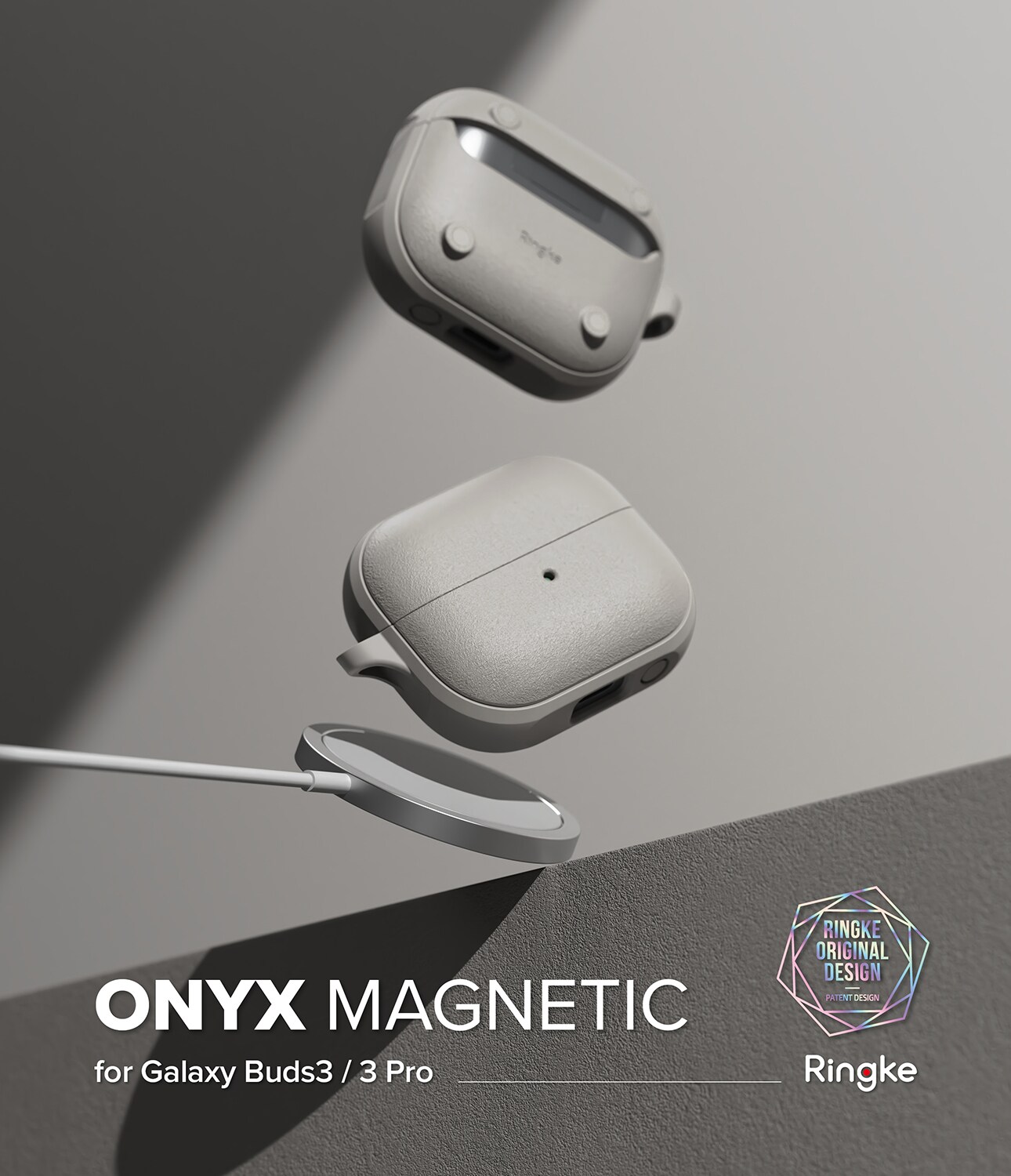 Samsung Galaxy Buds 3 Pro Onyx MagSafe cover, Warm Gray
