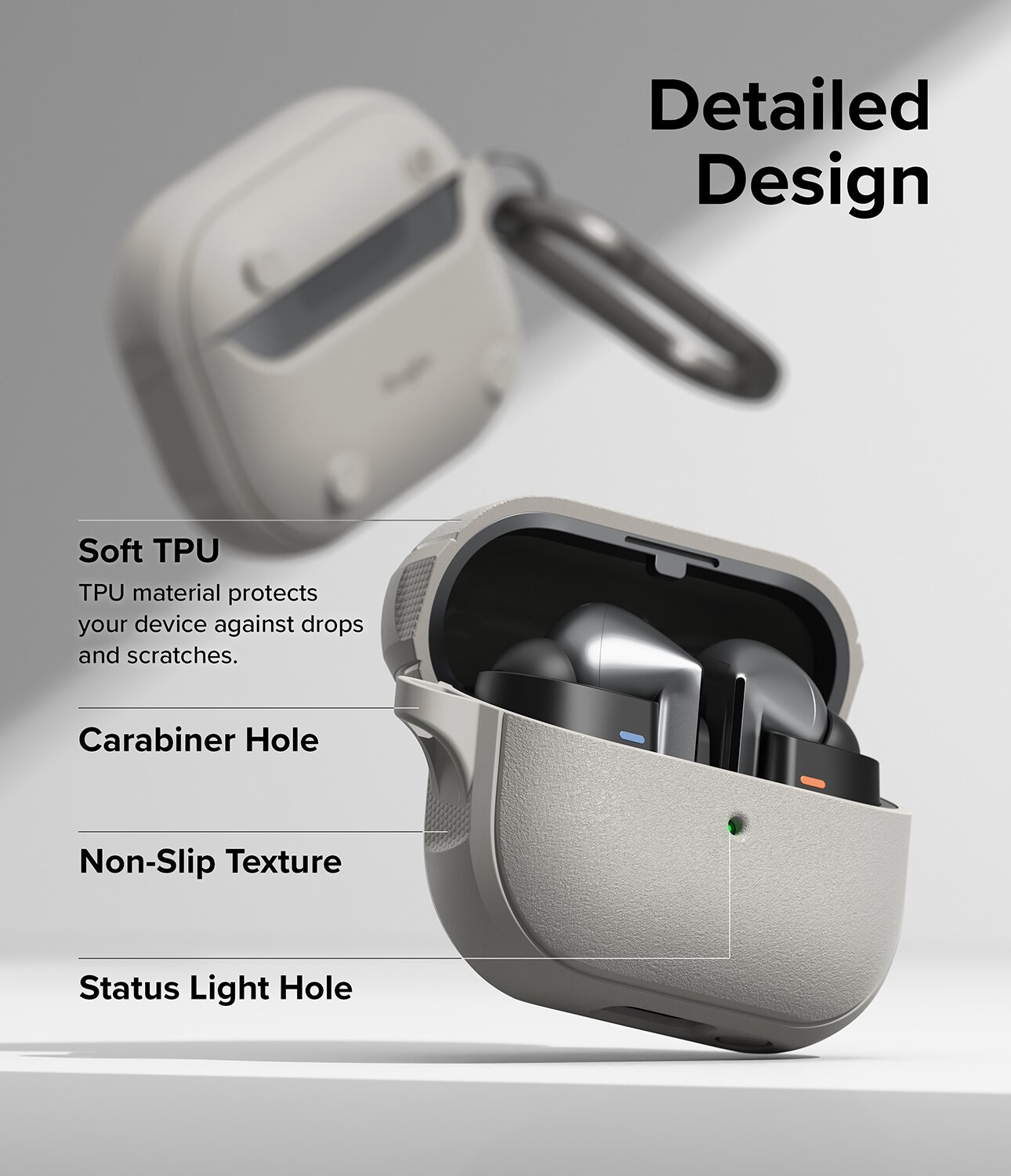 Samsung Galaxy Buds 3 Pro Onyx MagSafe cover, Warm Gray