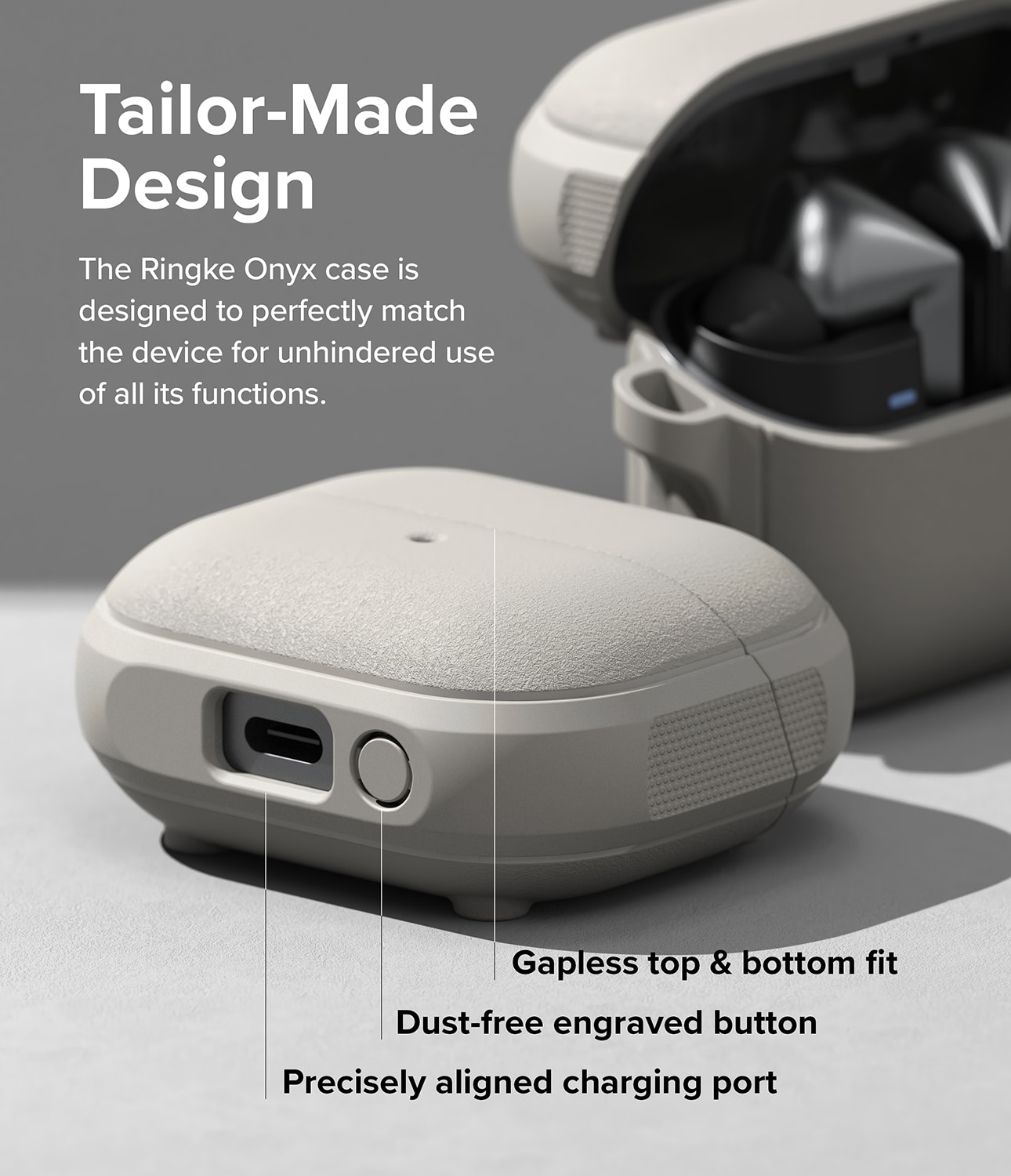 Samsung Galaxy Buds 3 Pro Onyx MagSafe cover, Warm Gray