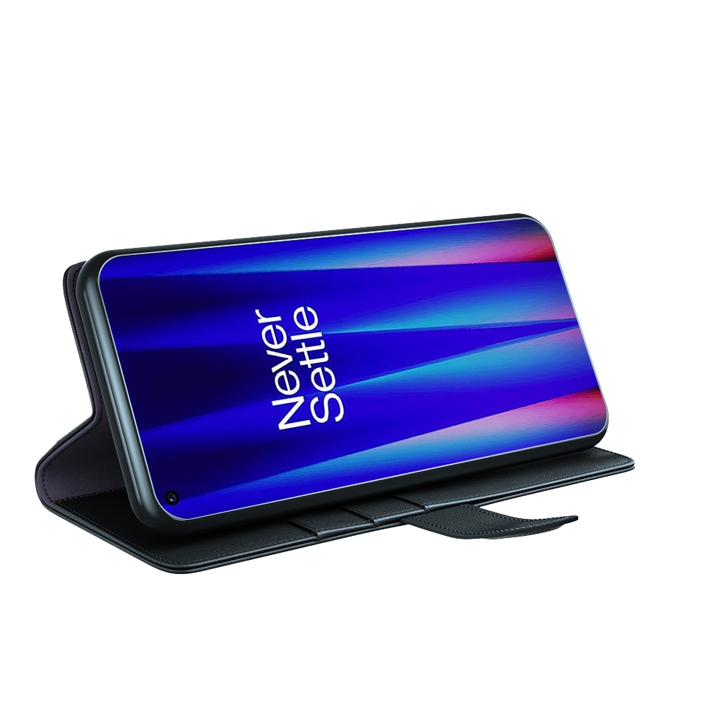  OnePlus Nord CE 2 5G Slankt mobiletui i ægte læder, Sort