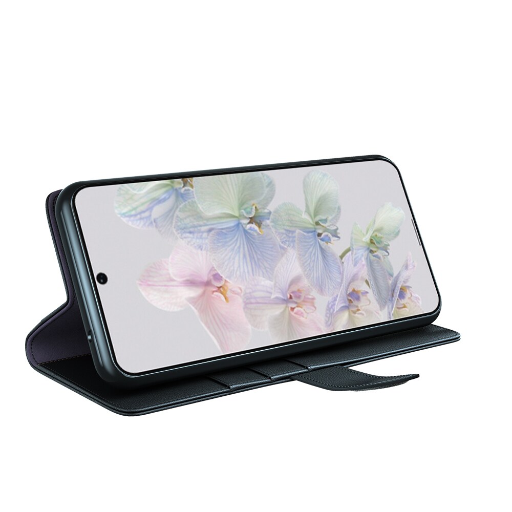 Google Pixel 7 Pro Slankt mobiletui i ægte læder, Sort
