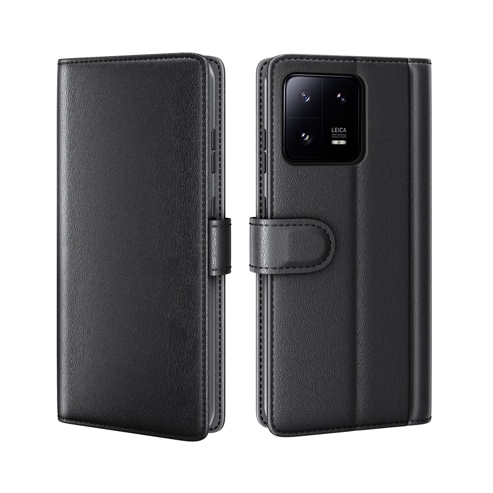 Xiaomi 13 Pro Slankt mobiletui i ægte læder, Sort