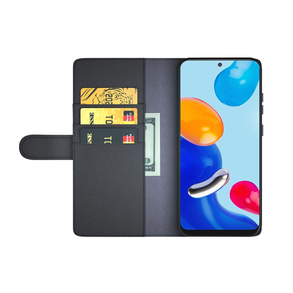 Xiaomi Redmi Note 11 Pro Slankt mobiletui i ægte læder, Sort