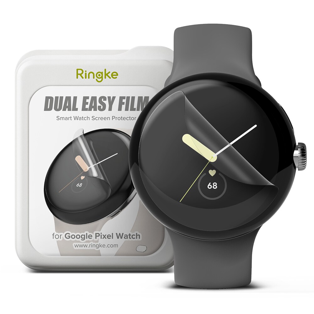 Google Pixel Watch 2 Skærmbeskytter beskyttelsesfilm - Dual Easy (3-pak)