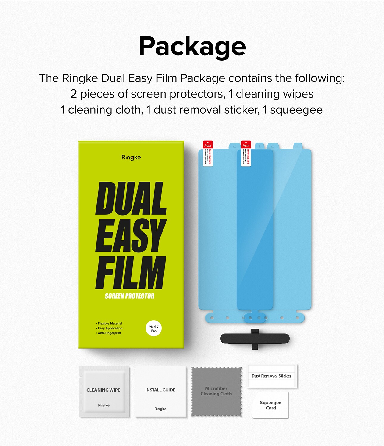 Google Pixel 7 Pro Skærmbeskytter beskyttelsesfilm - Dual Easy (2-pak)