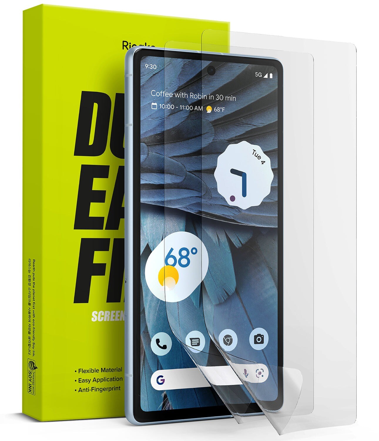 Google Pixel 7a Skærmbeskytter beskyttelsesfilm - Dual Easy (2-pak)