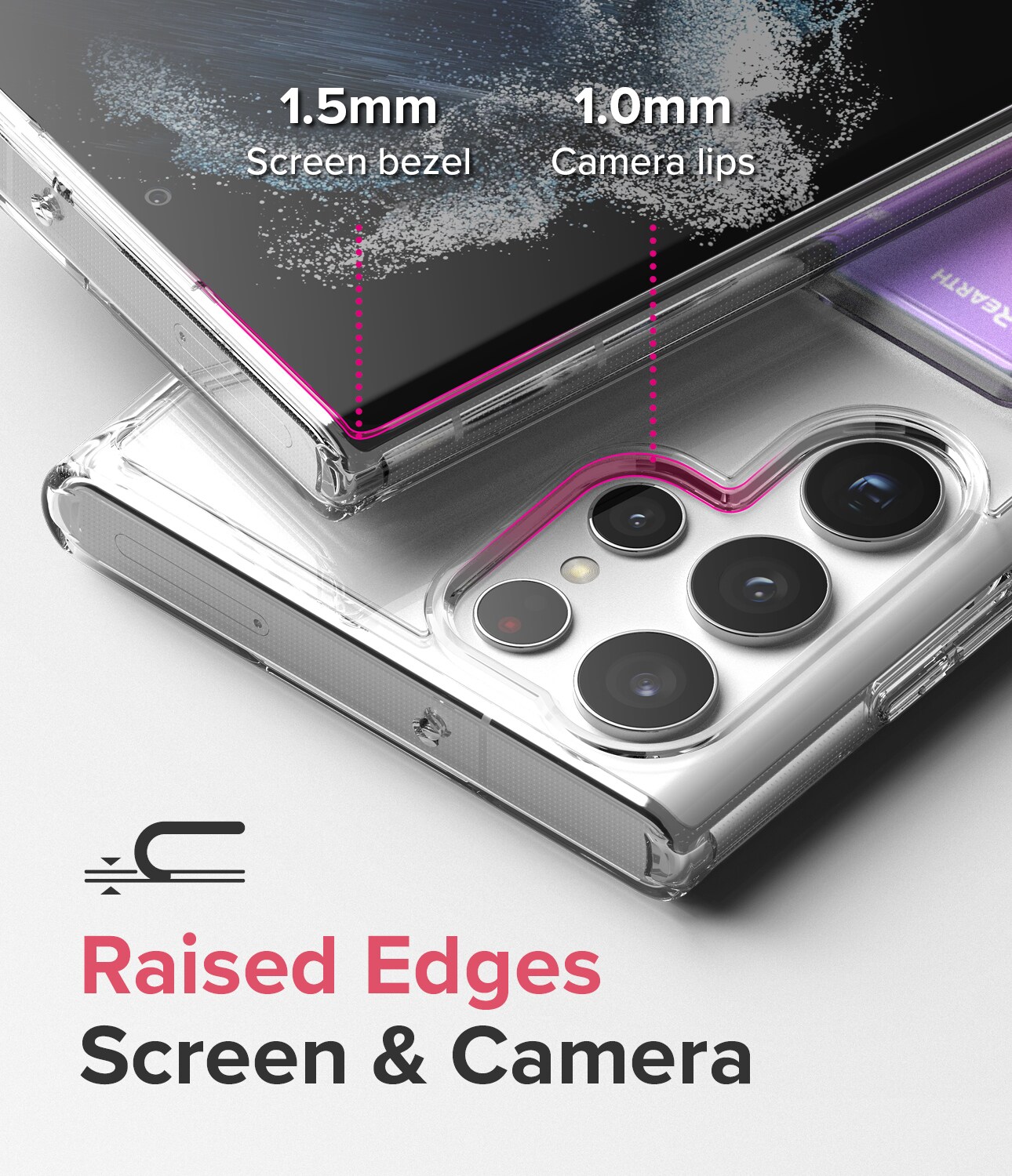 Samsung Galaxy S22 Ultra Fusion cover med kortholder, Gennemsigtig