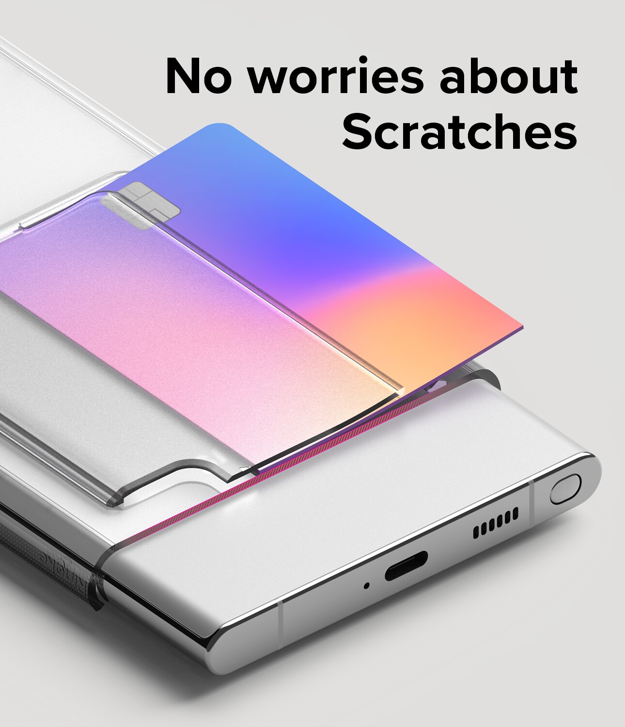 Samsung Galaxy S22 Ultra Fusion cover med kortholder, Gennemsigtig