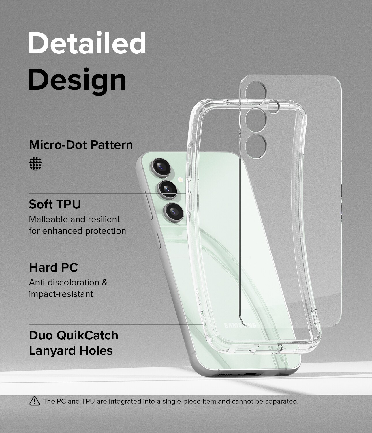 Samsung Galaxy S23 FE Fusion cover, Gennemsigtig