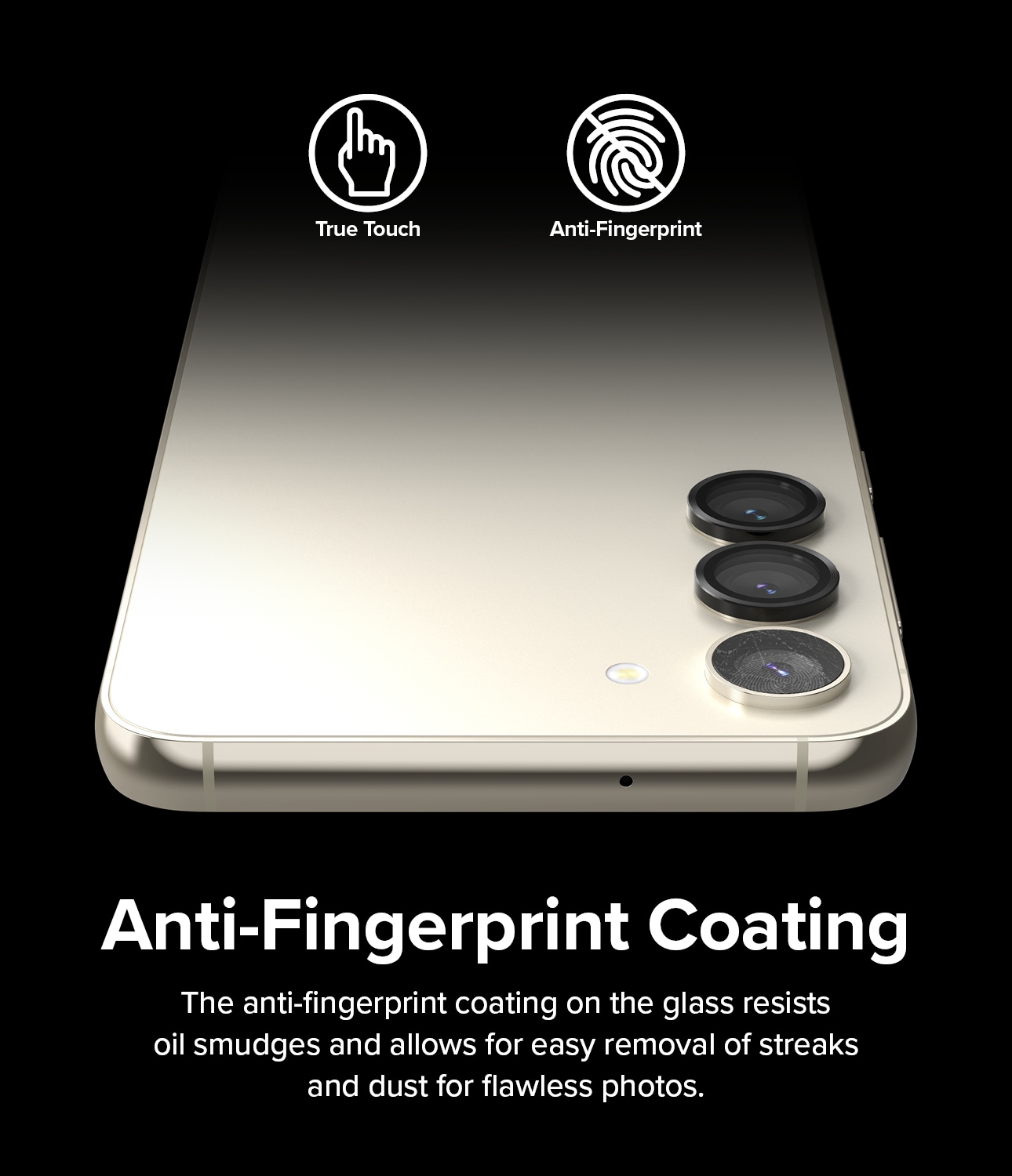 Samsung Galaxy S23/Galaxy S23 Plus Linsebeskyttelse med aluminiumramme, Sort