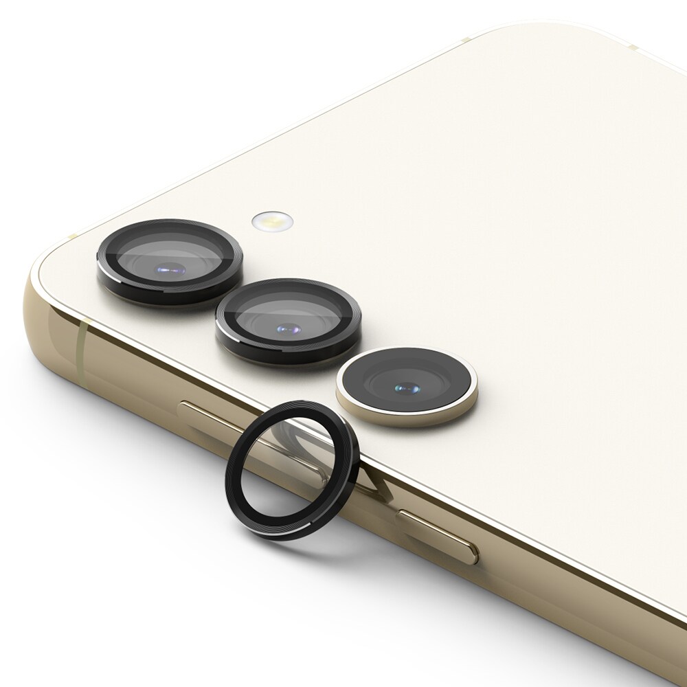 Samsung Galaxy S23/Galaxy S23 Plus Linsebeskyttelse med aluminiumramme, Sort