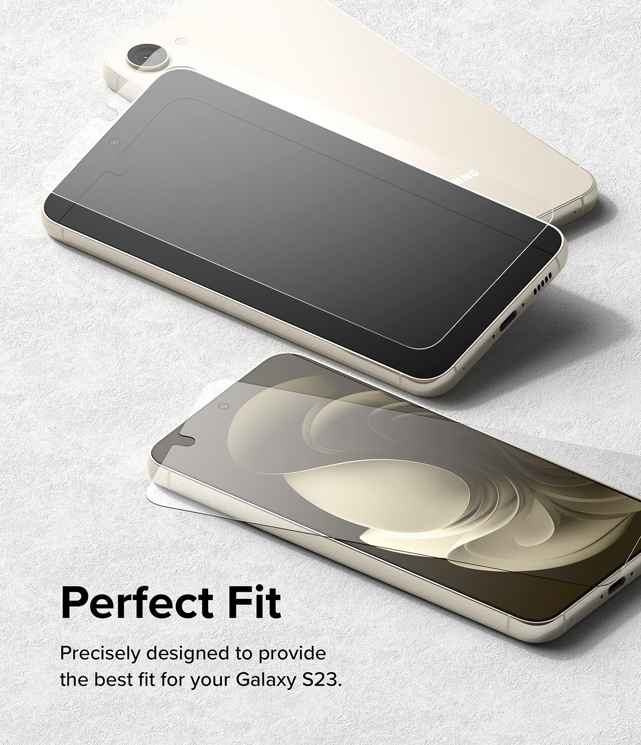 Samsung Galaxy S23 Skærmbeskytter i glas med monteringsværktøj (2-pak)