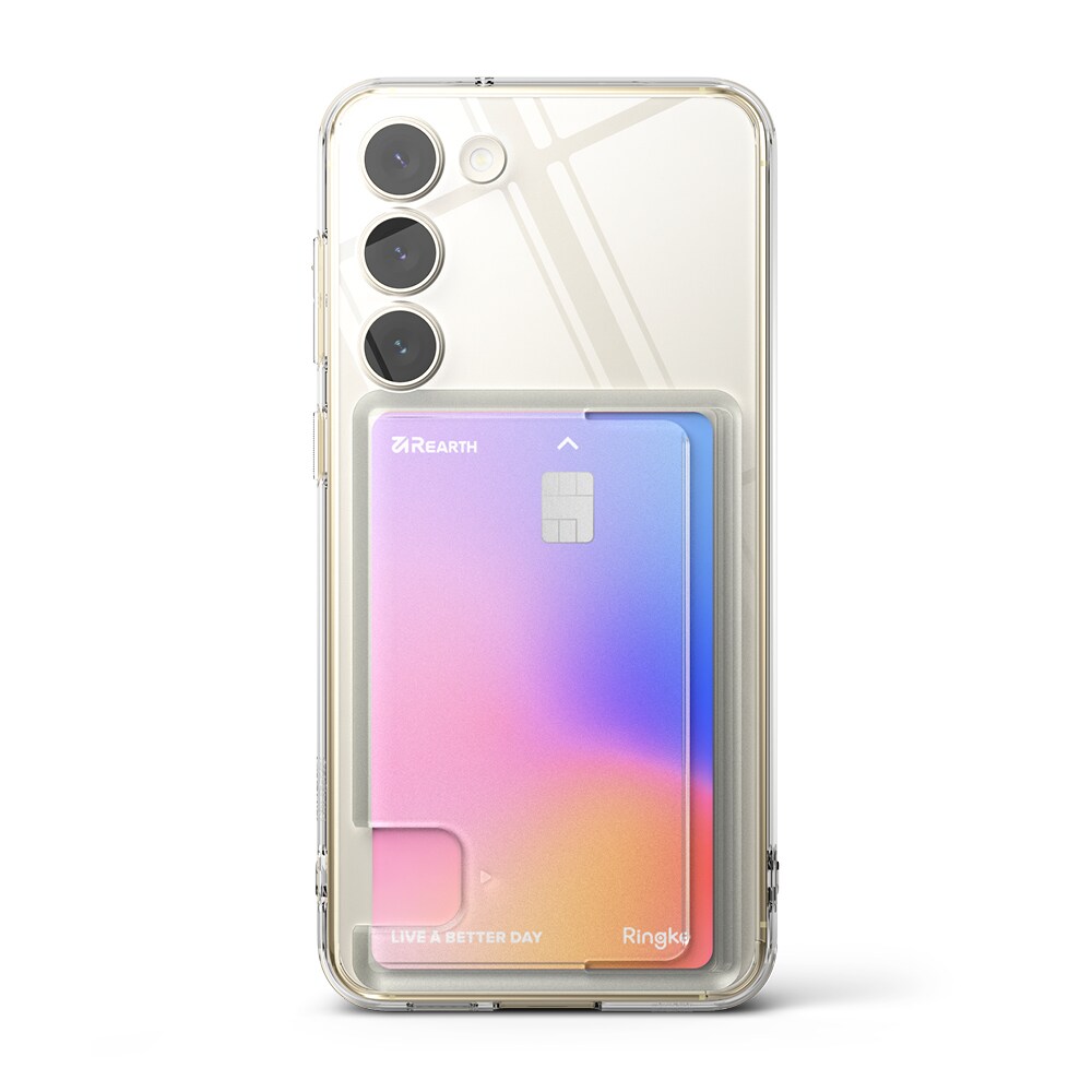 Samsung Galaxy S23 Fusion cover med kortholder, Gennemsigtig