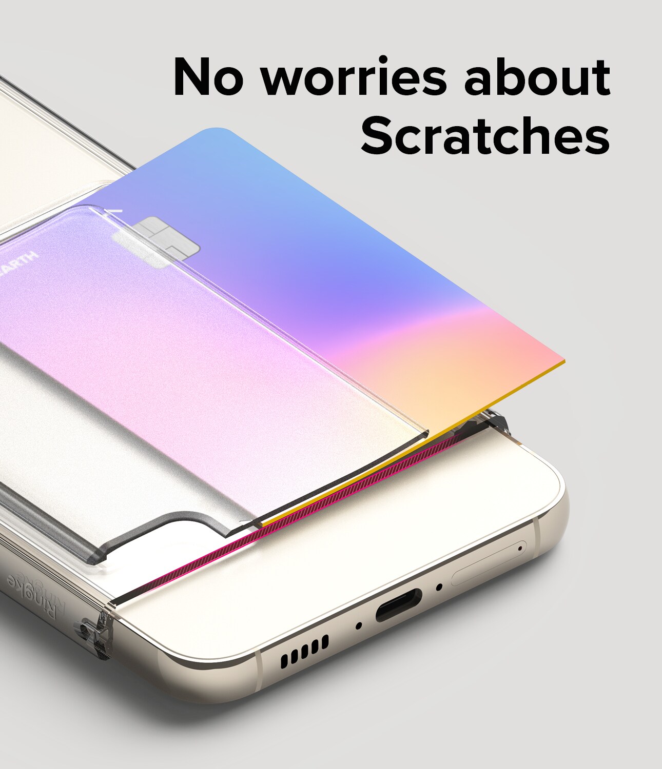 Samsung Galaxy S23 Fusion cover med kortholder, Gennemsigtig