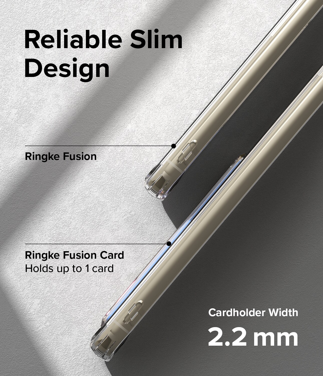 Samsung Galaxy S23 Fusion cover med kortholder, Gennemsigtig