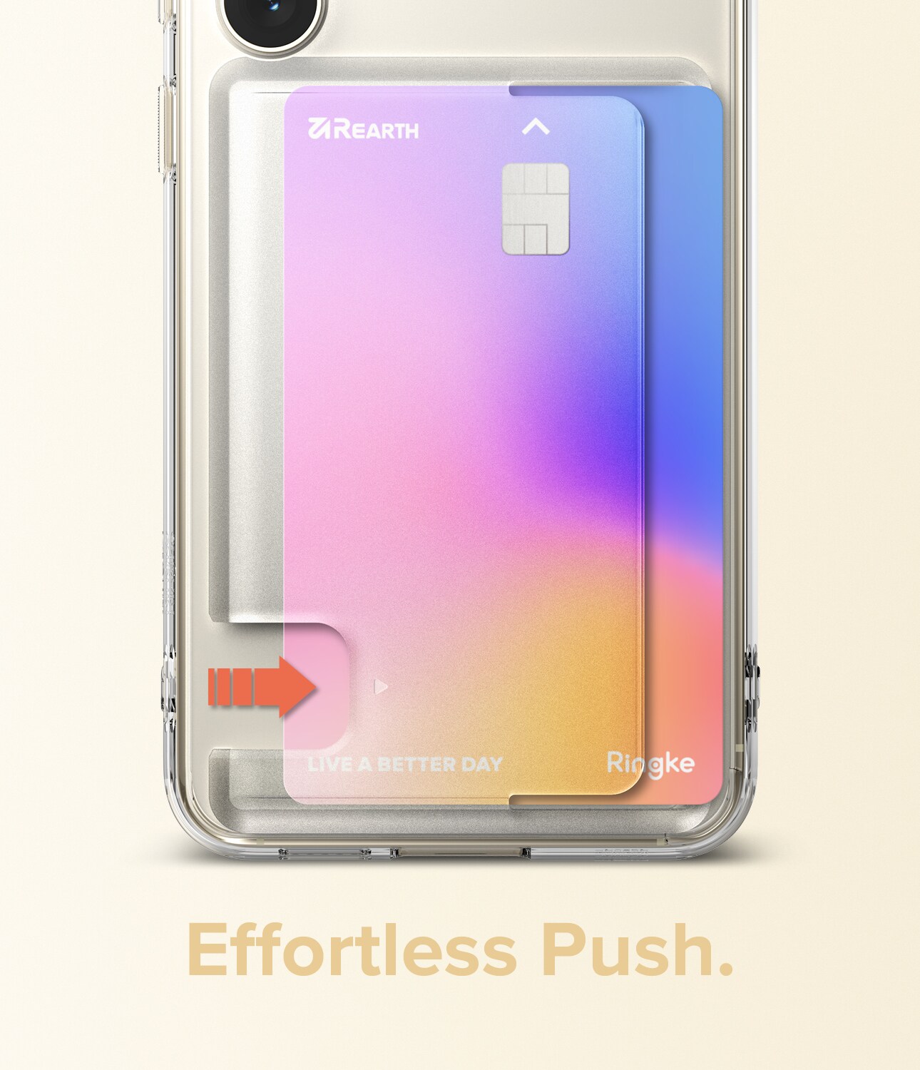 Samsung Galaxy S23 Fusion cover med kortholder, Gennemsigtig