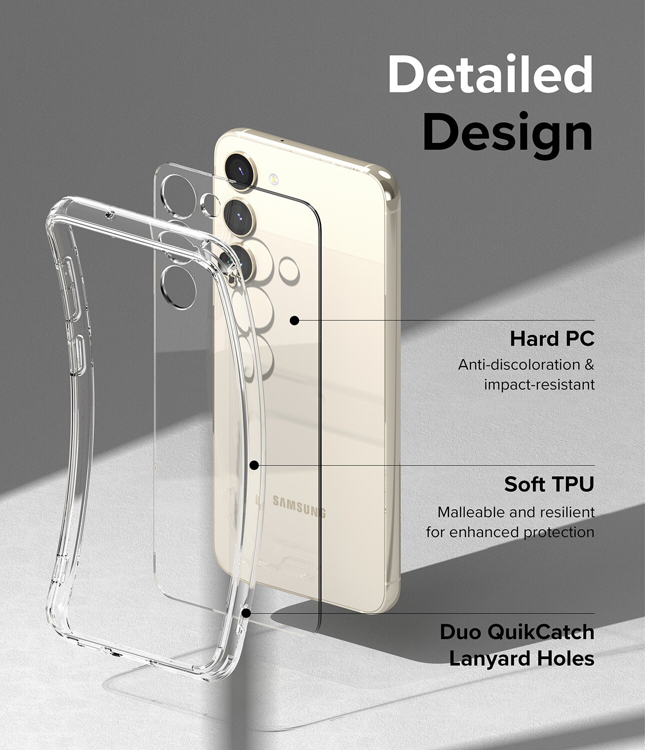Samsung Galaxy S23 Plus Fusion cover, Gennemsigtig