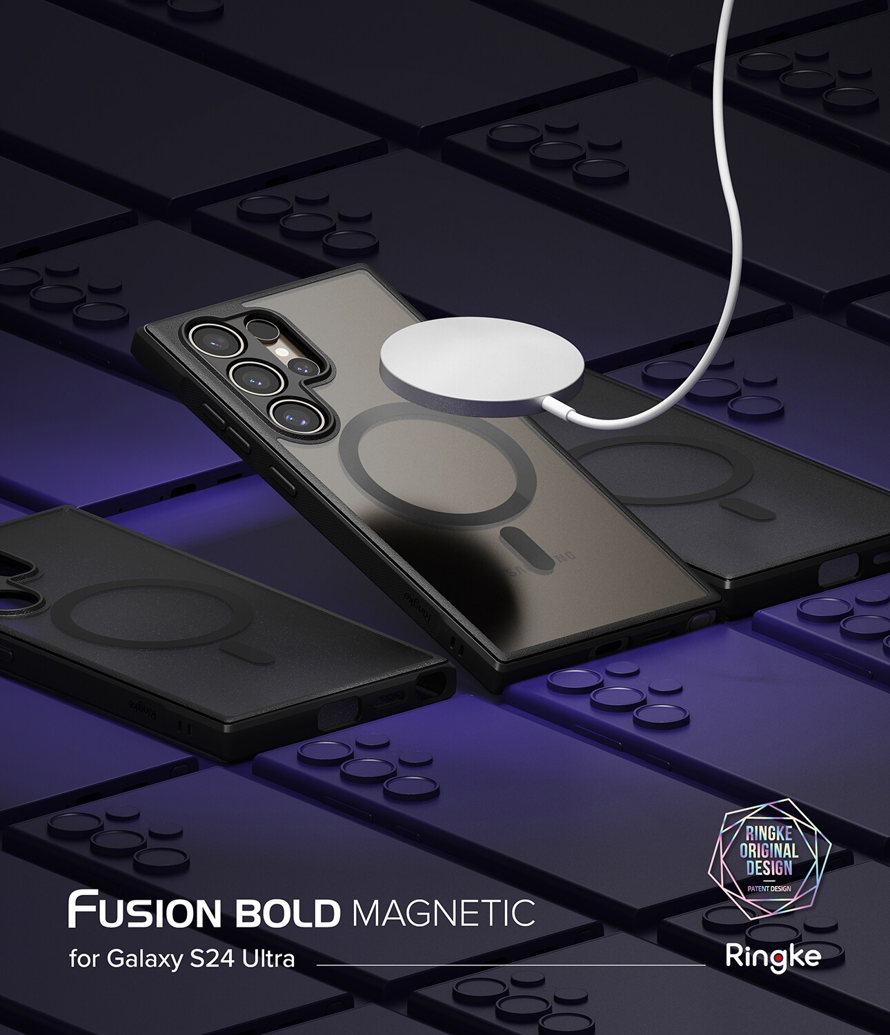 Samsung Galaxy S24 Ultra Fusion Bold MagSafe cover, Sort