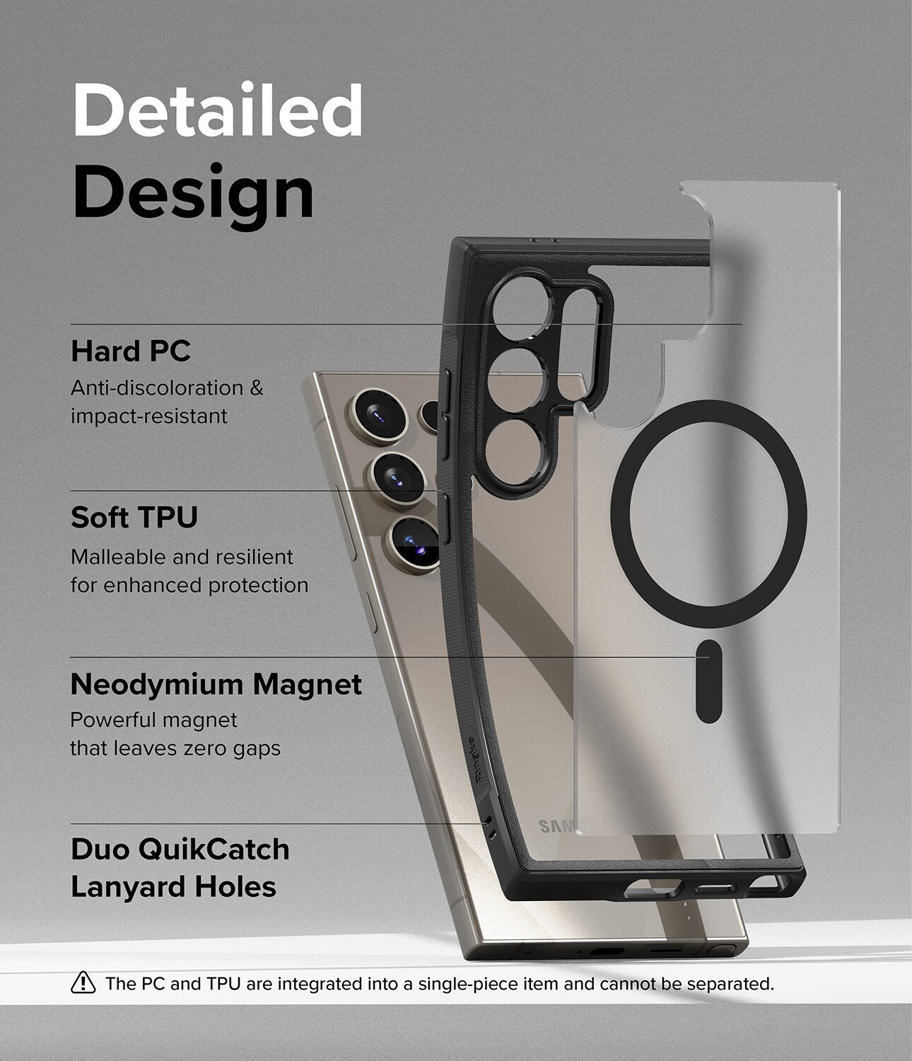 Samsung Galaxy S24 Ultra Fusion Bold MagSafe cover, Sort
