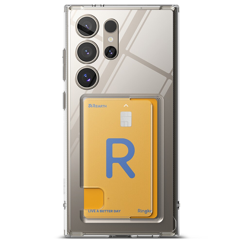 Samsung Galaxy S24 Ultra Fusion cover med kortholder, Gennemsigtig