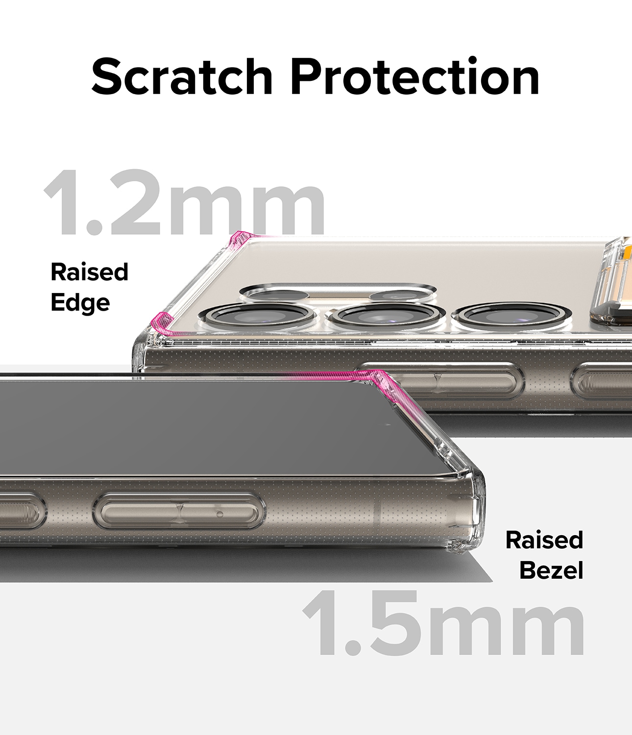 Samsung Galaxy S24 Ultra Fusion cover med kortholder, Gennemsigtig