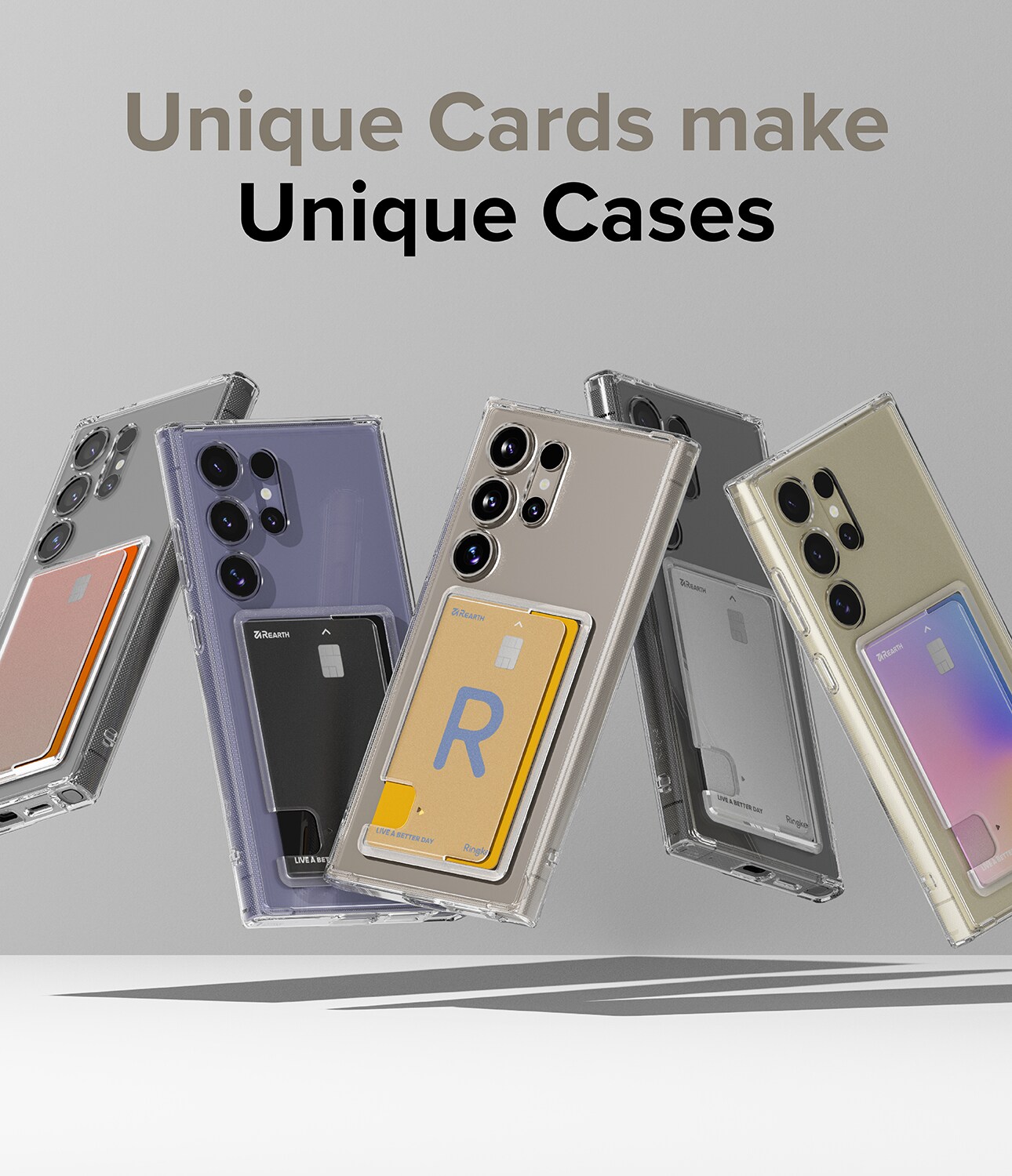 Samsung Galaxy S24 Ultra Fusion cover med kortholder, Gennemsigtig