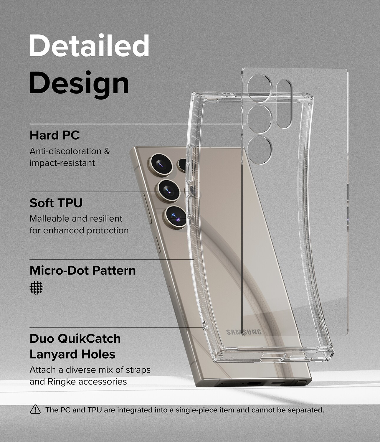Samsung Galaxy S24 Ultra Fusion cover, Gennemsigtig