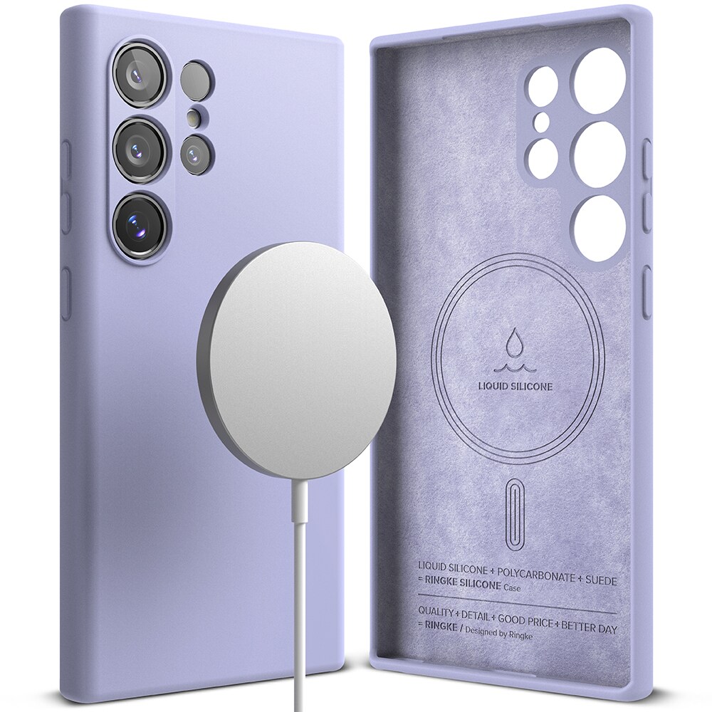 Samsung Galaxy S24 Ultra MagSafe silikonecover, Lavender