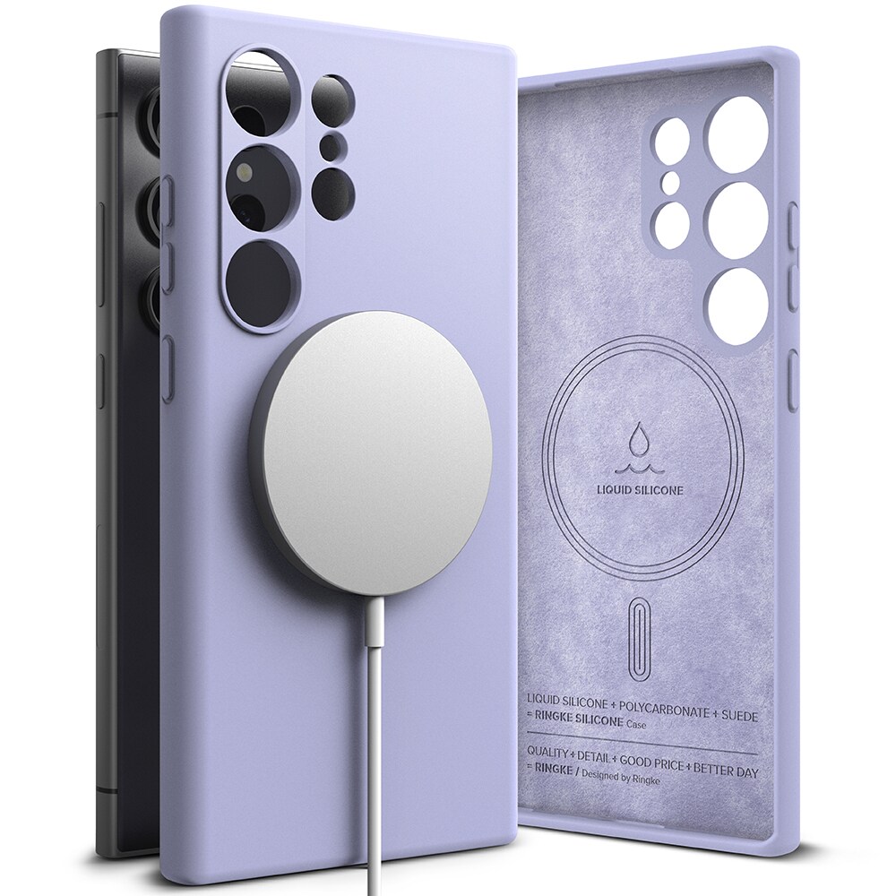 Samsung Galaxy S24 Ultra MagSafe silikonecover, Lavender