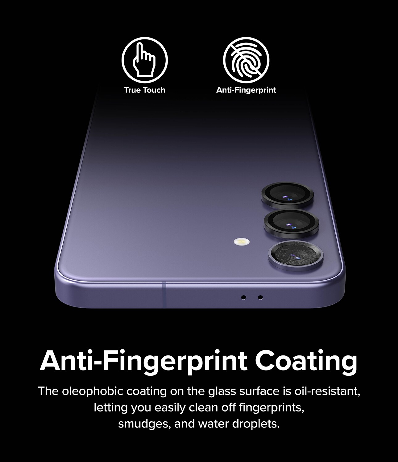 Samsung Galaxy S24 Linsebeskyttelse med aluminiumramme, Sort