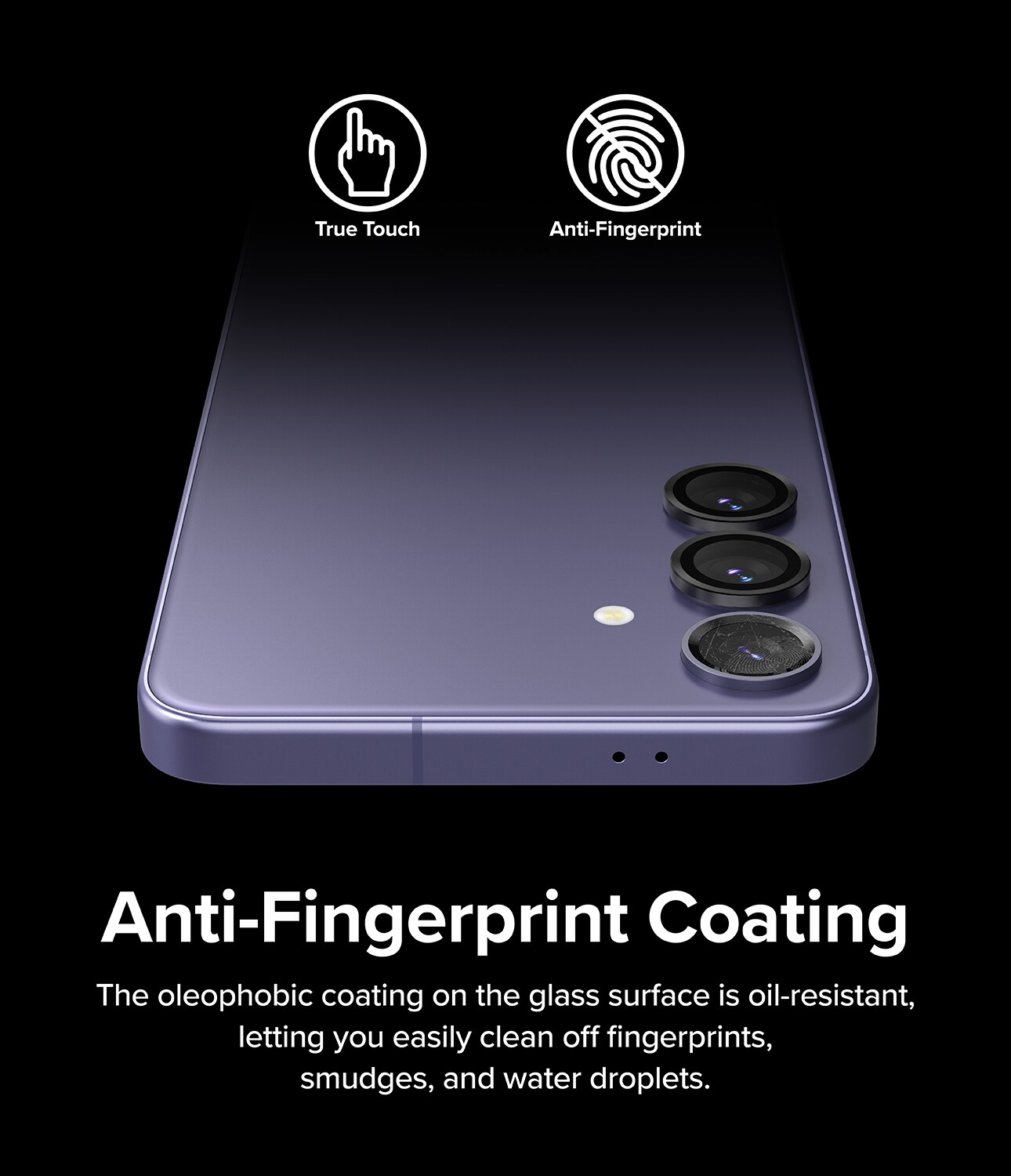 Samsung Galaxy S24 Plus Linsebeskyttelse med aluminiumramme, Sort