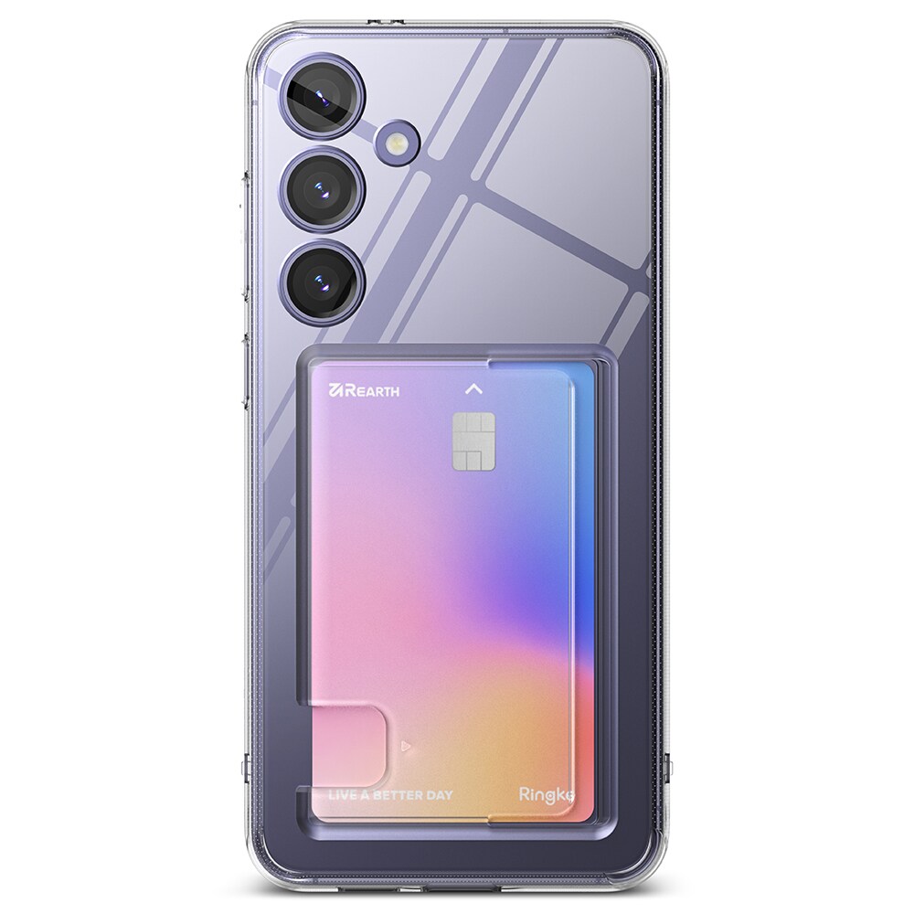 Samsung Galaxy S24 Fusion cover med kortholder, Gennemsigtig