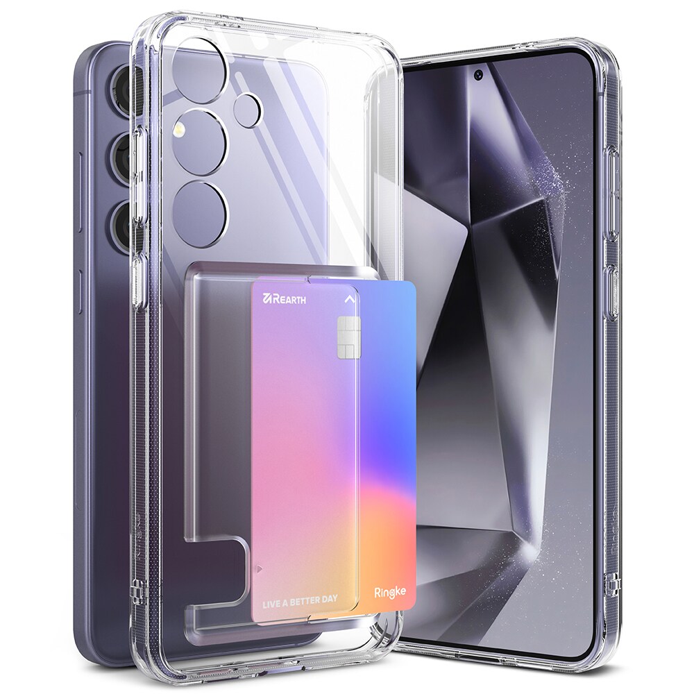 Samsung Galaxy S24 Fusion cover med kortholder, Gennemsigtig