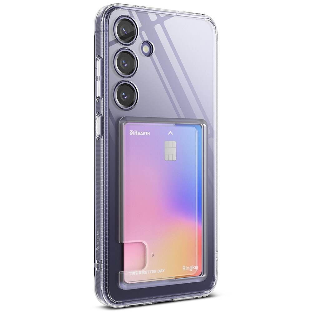Samsung Galaxy S24 Plus Fusion cover med kortholder, Gennemsigtig