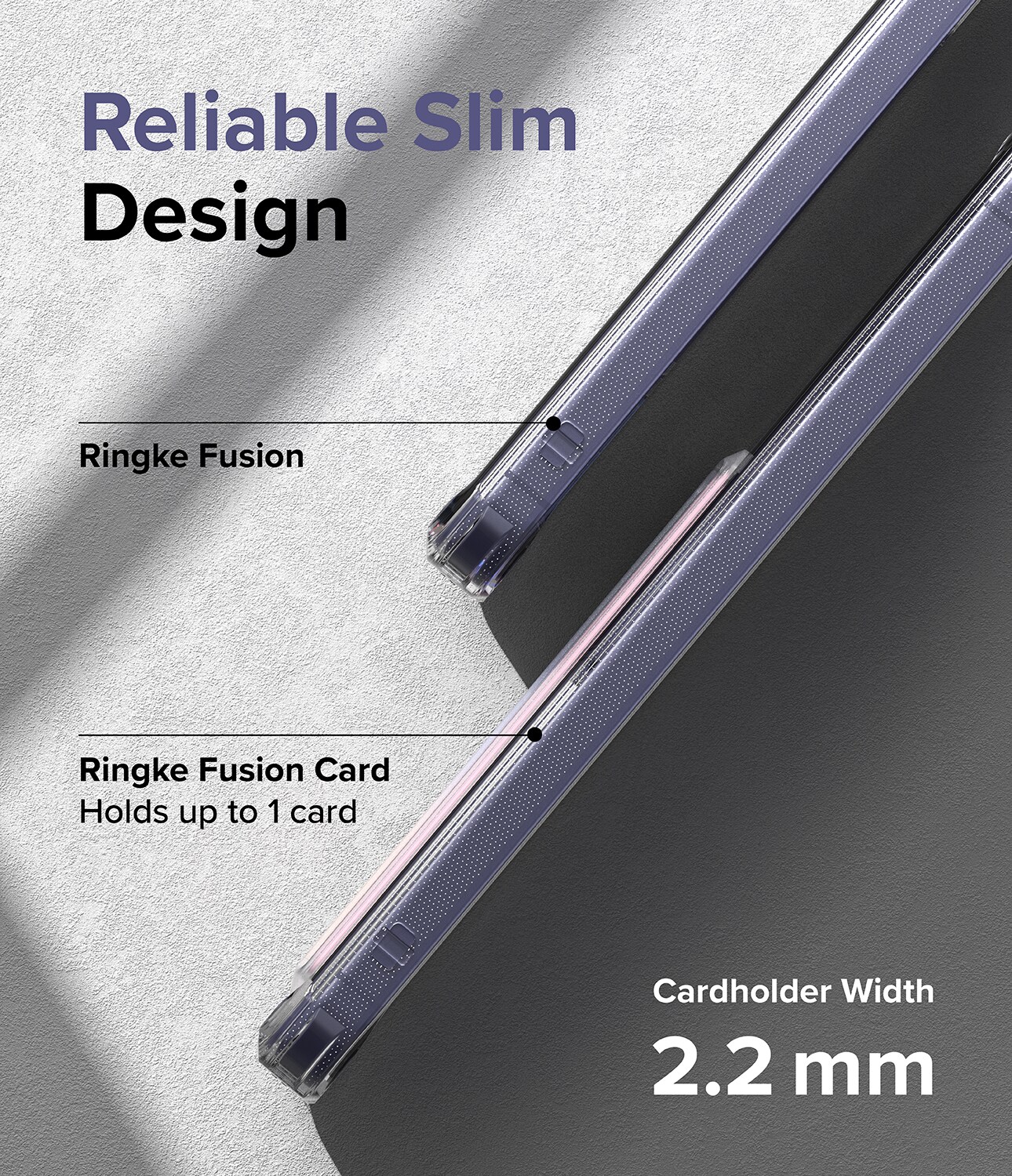 Samsung Galaxy S24 Fusion cover med kortholder, Gennemsigtig