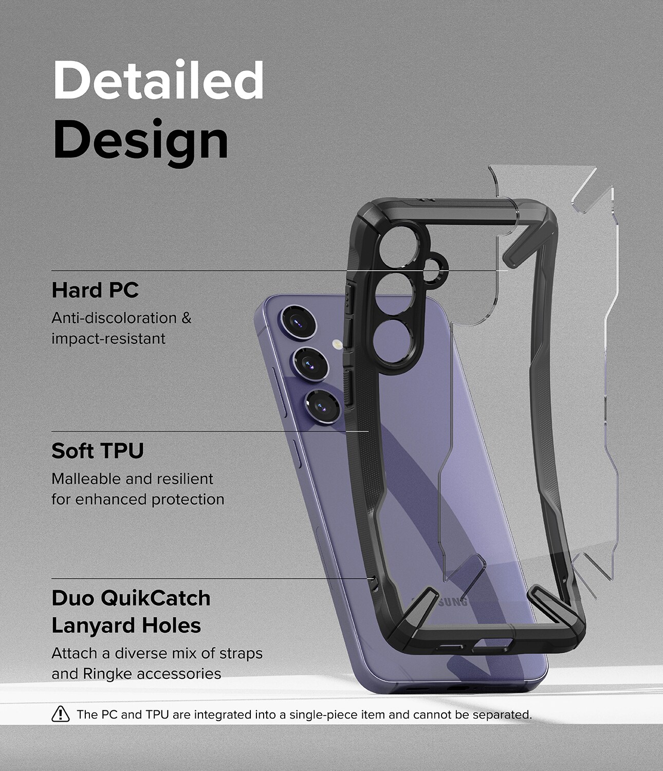 Samsung Galaxy S24 Fusion X Cover, Sort