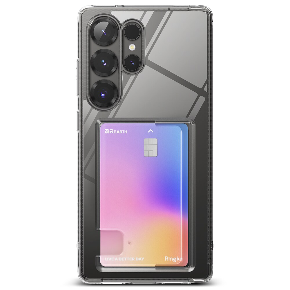 Samsung Galaxy S25 Ultra Fusion cover med kortholder, Gennemsigtig