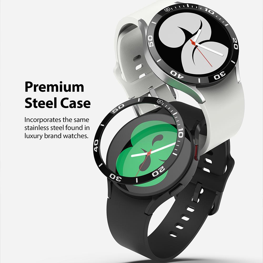 Samsung Galaxy Watch 4 44mm Beskyttelsesring - Bezel Styling Sort