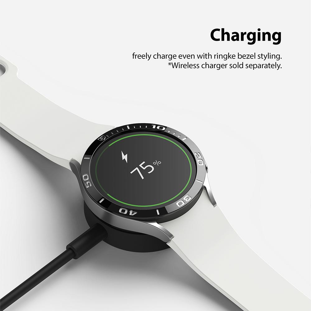 Samsung Galaxy Watch 4 44mm Beskyttelsesring - Bezel Styling Sort