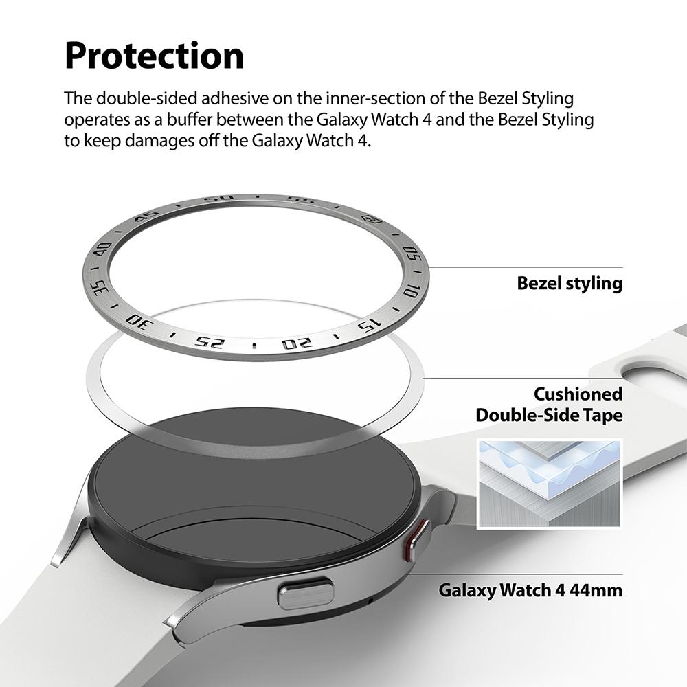 Samsung Galaxy Watch 4 44mm Beskyttelsesring - Bezel Styling Sort