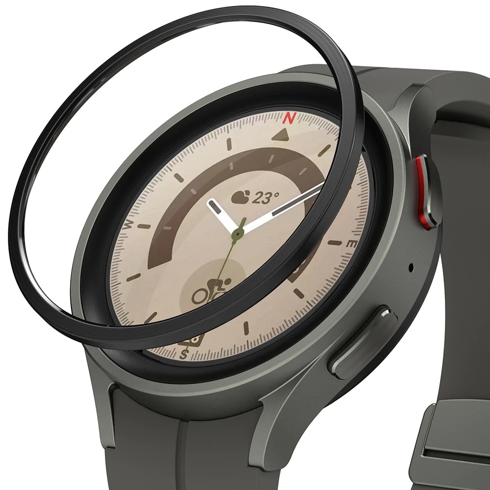 Samsung Galaxy Watch 5 Pro 45mm Beskyttelsesring - Bezel Styling Sort