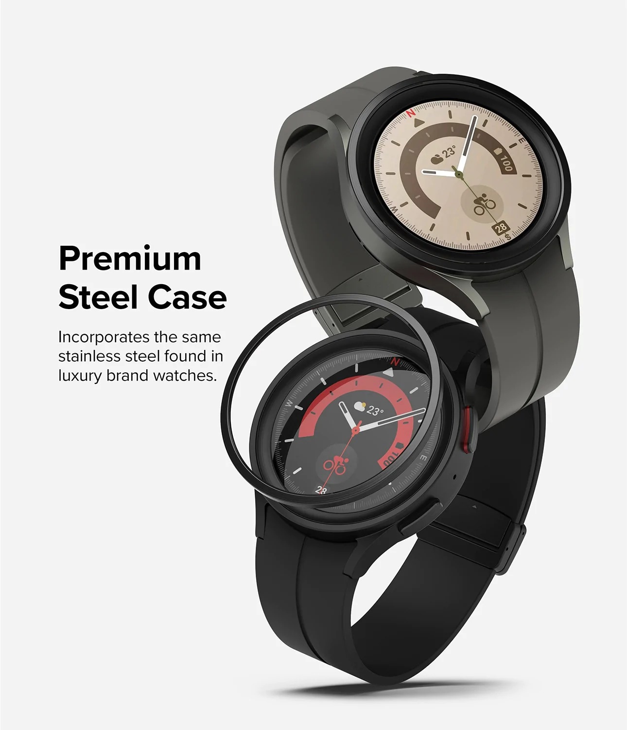 Samsung Galaxy Watch 5 Pro 45mm Beskyttelsesring - Bezel Styling Sort