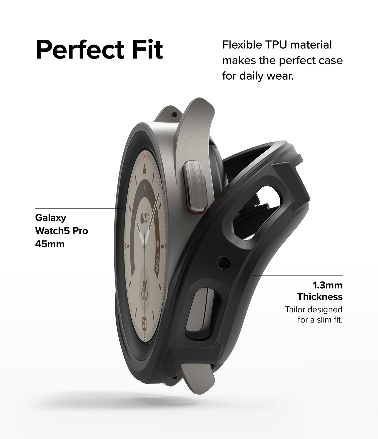 Samsung Galaxy Watch 5 Pro 45mm Air Sports cover, Black