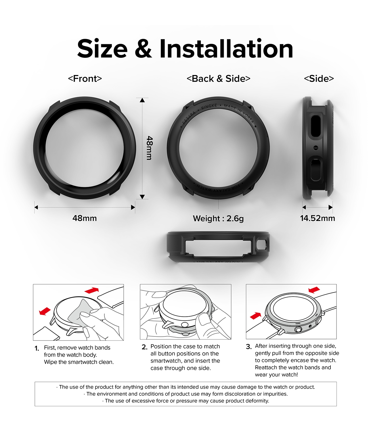 Samsung Galaxy Watch 5 Pro 45mm Air Sports cover, Black