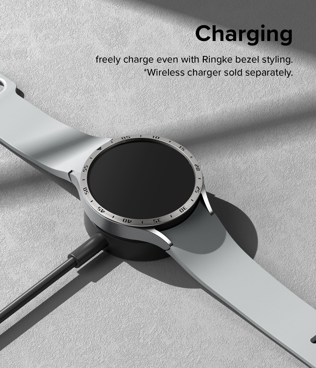 Samsung Galaxy Watch 6 44mm Beskyttelsesring - Bezel Styling Sølv