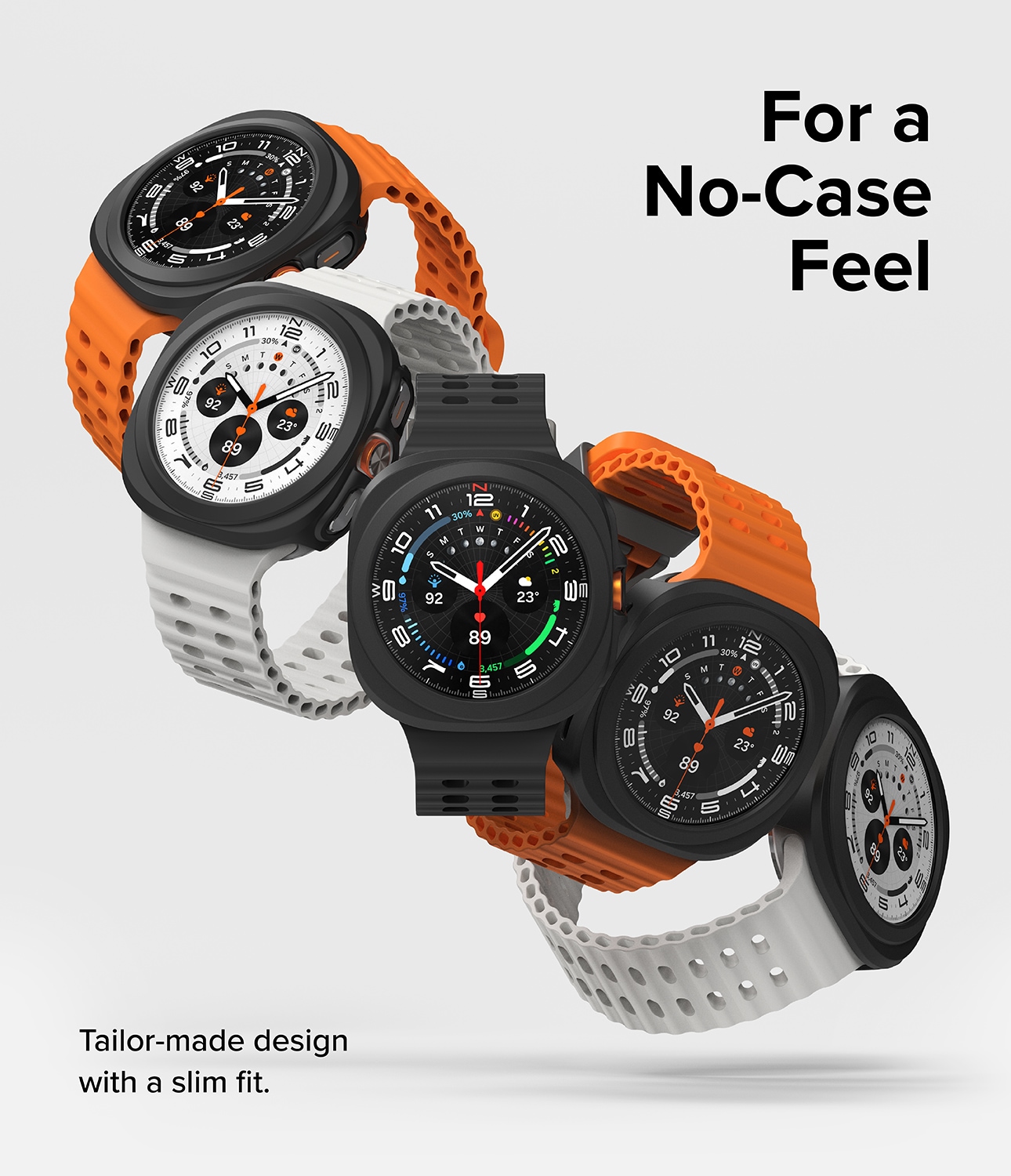Samsung Galaxy Watch Ultra 47mm Slim Cover+Glas Combo Matte Black